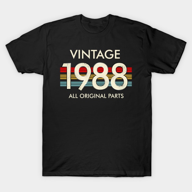 Vintage 1988 All Original Parts T-Shirt by louismcfarland